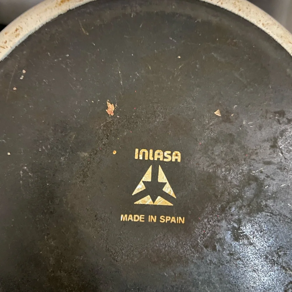 Vintage Inlasa Enamelware Pot & Lid